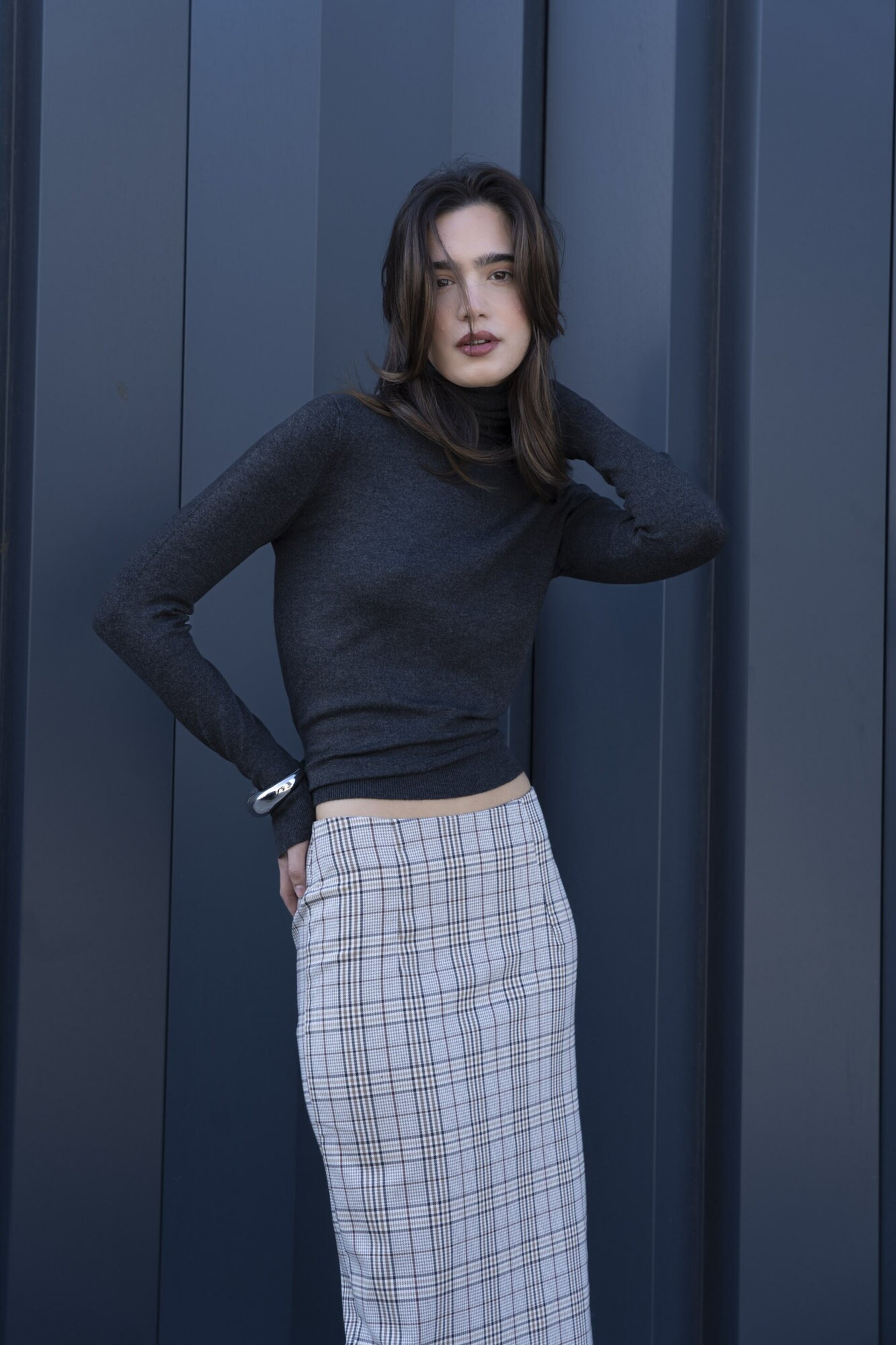 Falda Midi Cuadros - 3